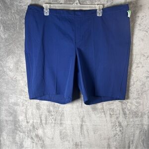 Isaac Mizrahi  Navy Flat Front Shorts